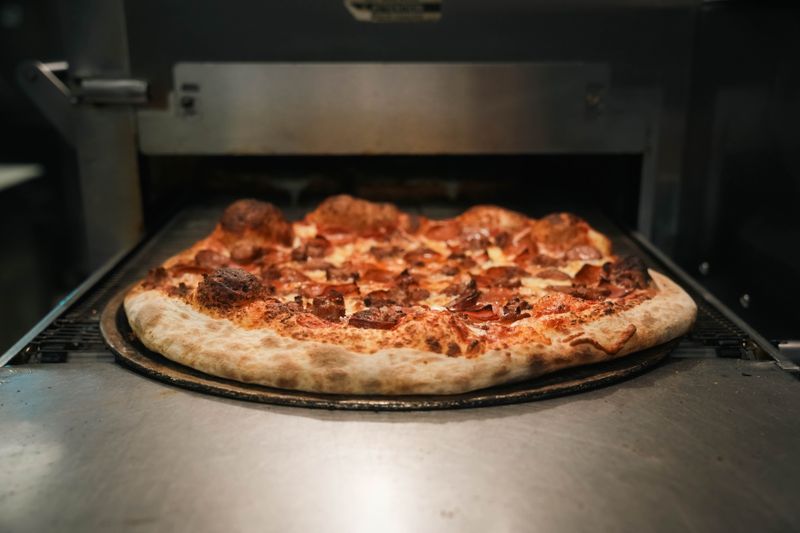 Pepperoni punch pizza with crispy edges